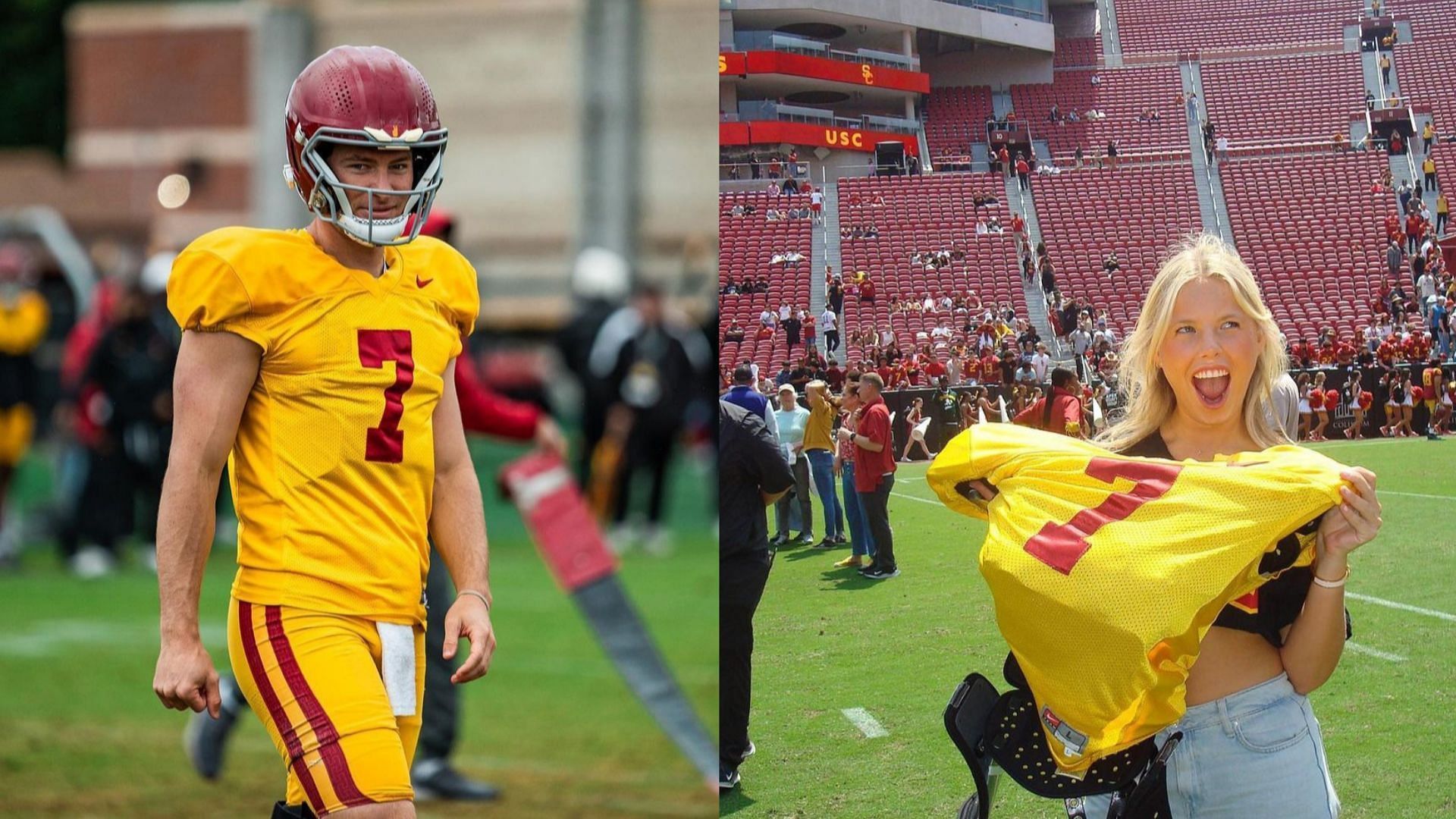 USC QB Miller Moss and his GF Sofia Hildebrand