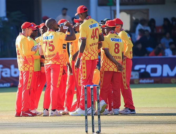 [Watch] Luke Jongwe brings out shoe celebration after dismissing Dhruv Jurel in IND vs ZIM 1st T20I