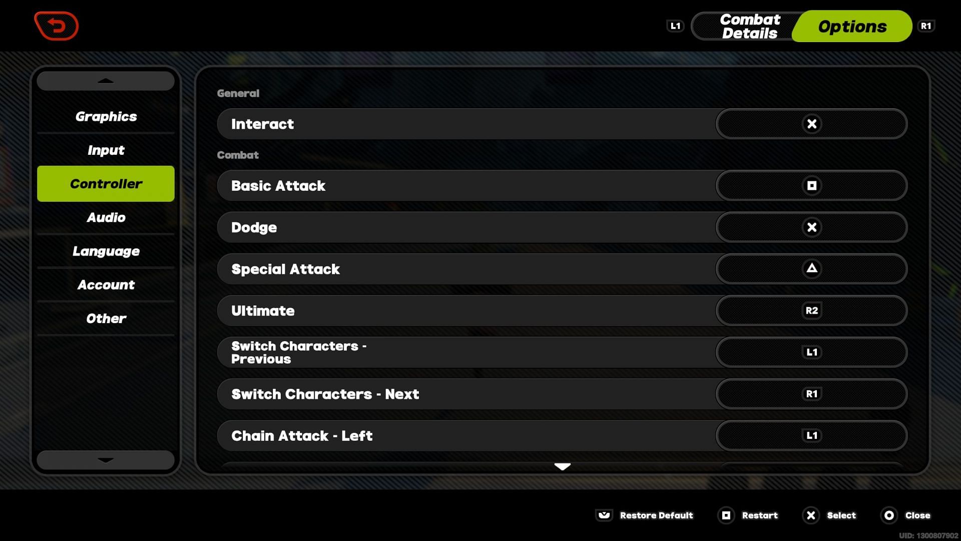 DualSense controller layout (Image via HoYoverse)