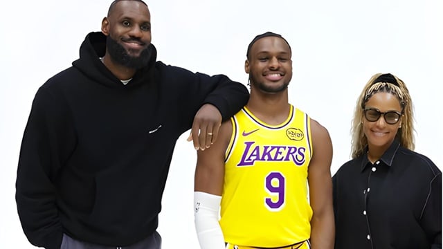 LeBron James and Savannah James are doting parents as they cheer Bronny ...