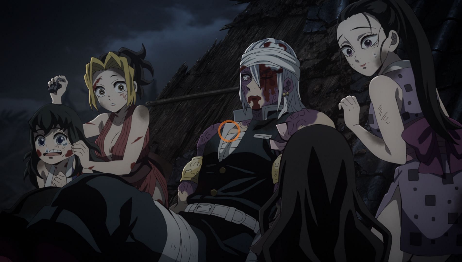 Tengen with his wives (Image via Ufotable)