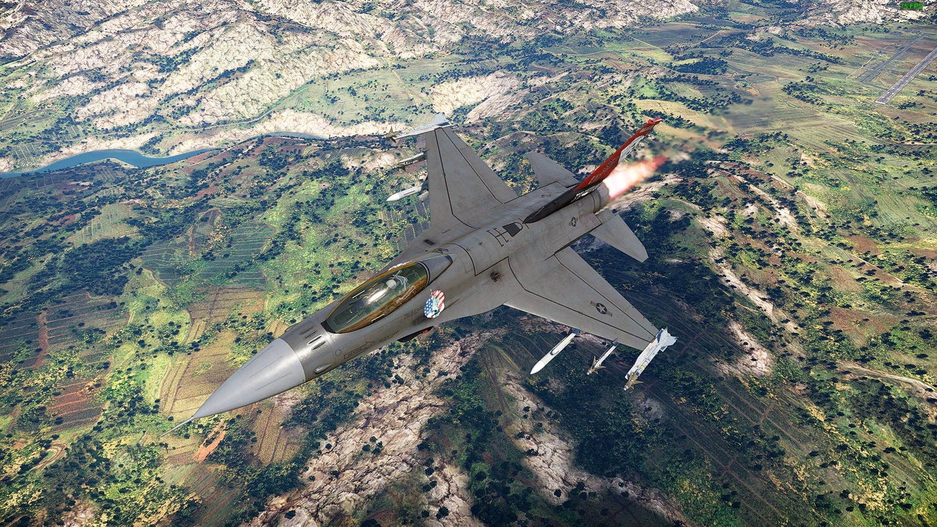 The F-16C in War Thunder (Image via Gaijin Entertainment)