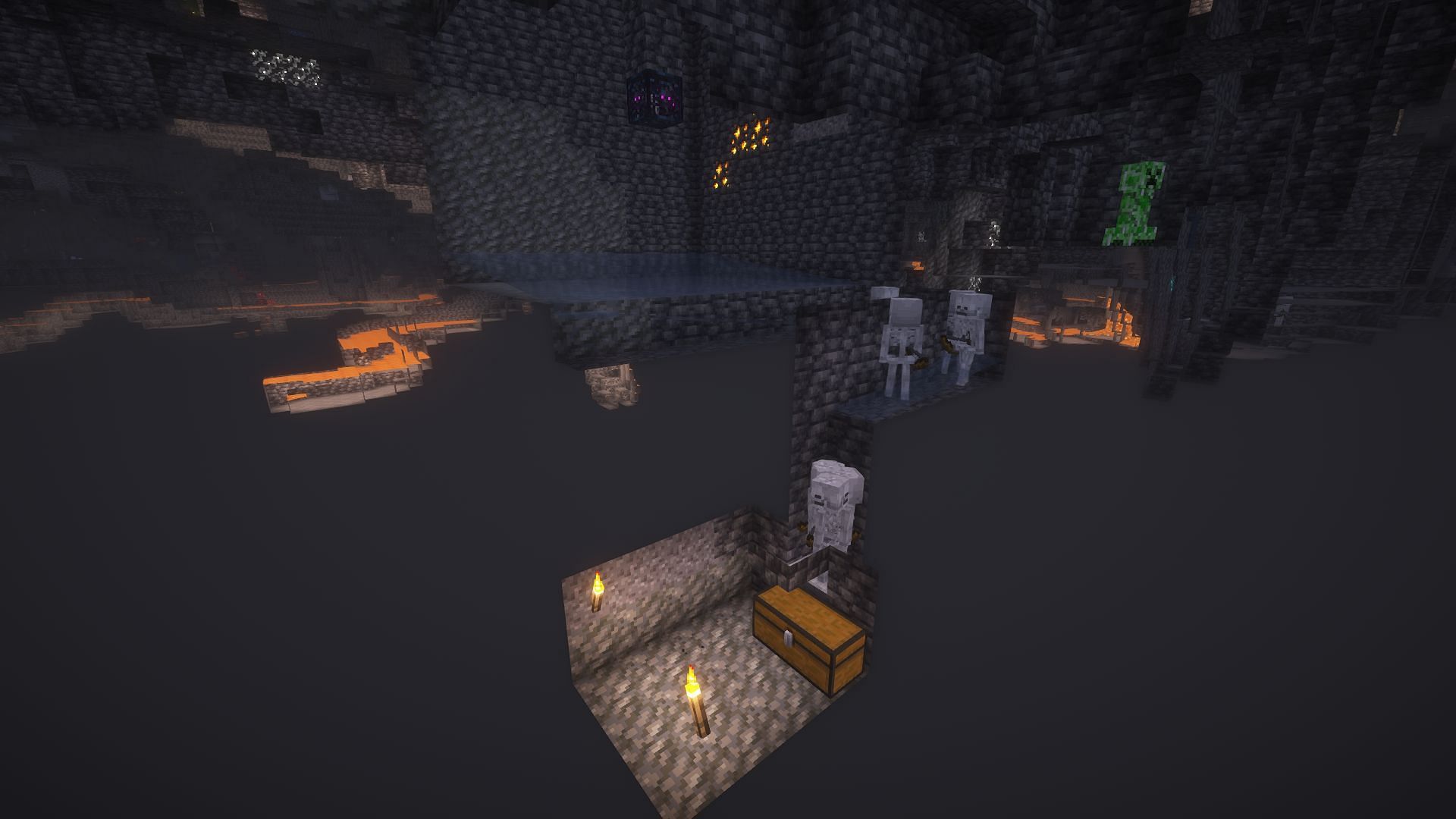 These basic Minecraft spawner farms also take up very little space (Image via Mojang)