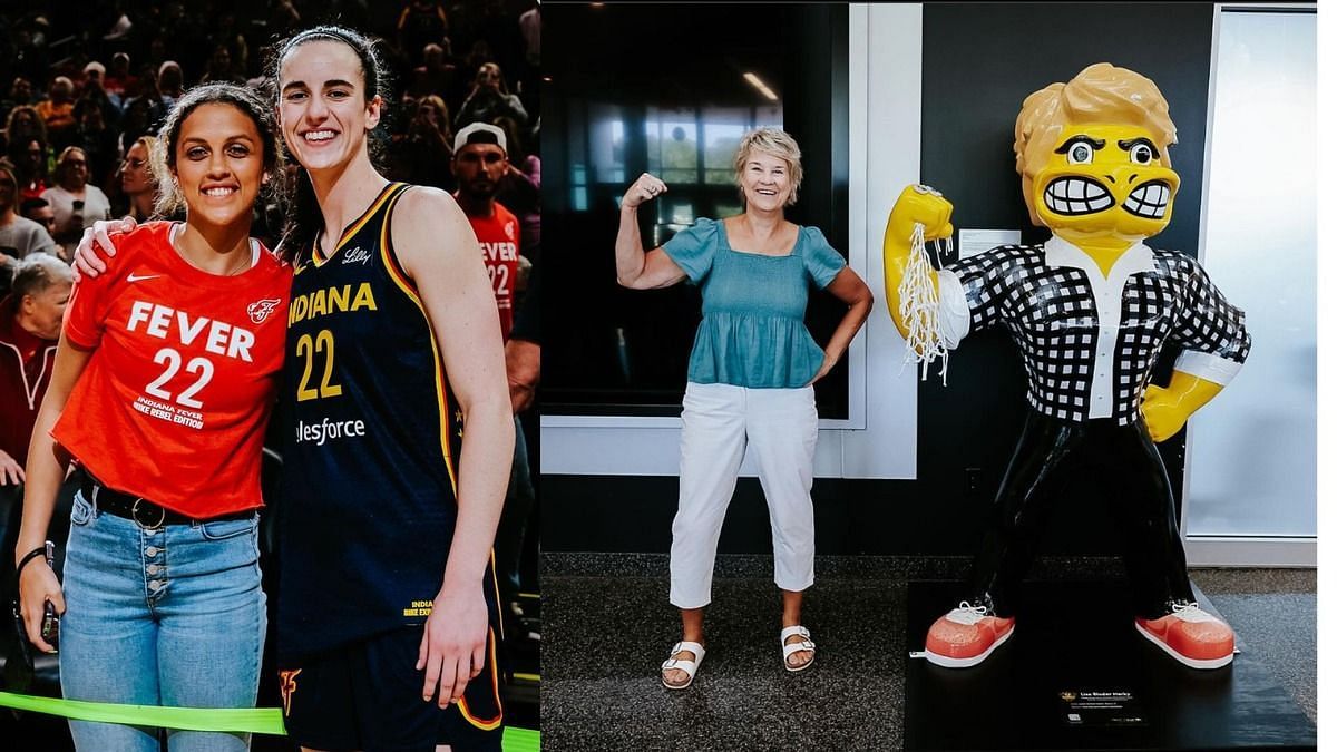 Caitlin Clark and Gabbie Marshall, Lisa Bluder Herky (Image Credits: Instagram/@iowawbb)