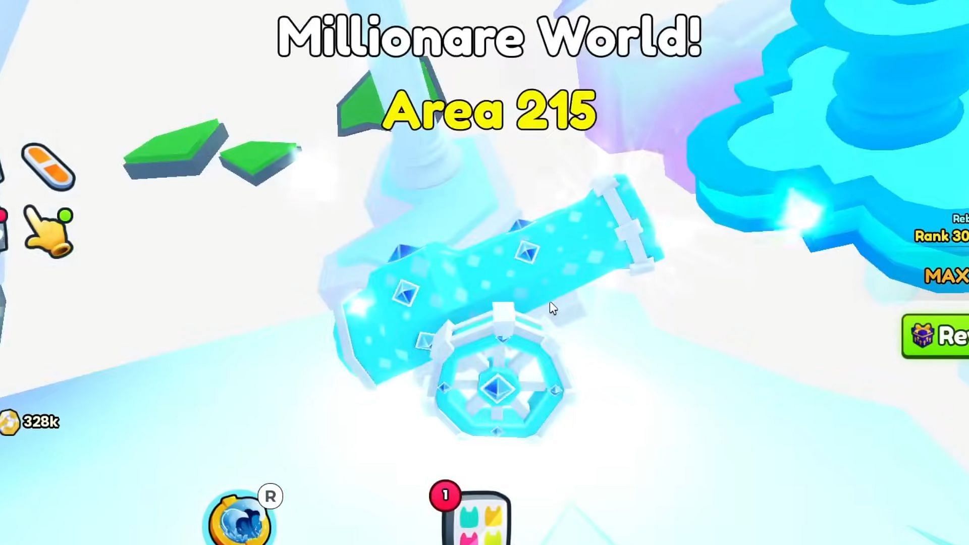 You must use this cannon to enter the event in Pet Simulator 99 (Image via YouTube/AlphaGG)