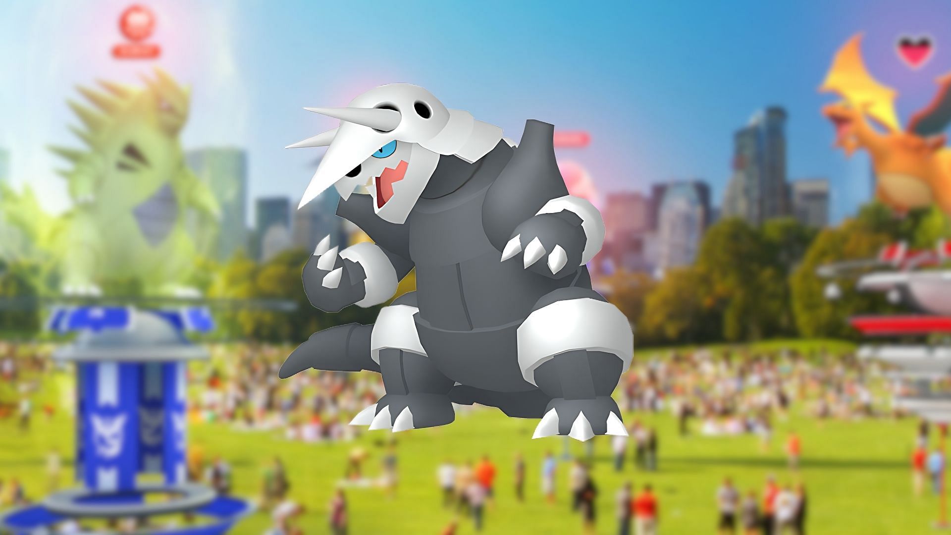 Type weaknesses for 3-star Aggron raids in Pokemon GO (Image via The Pokemon Company)