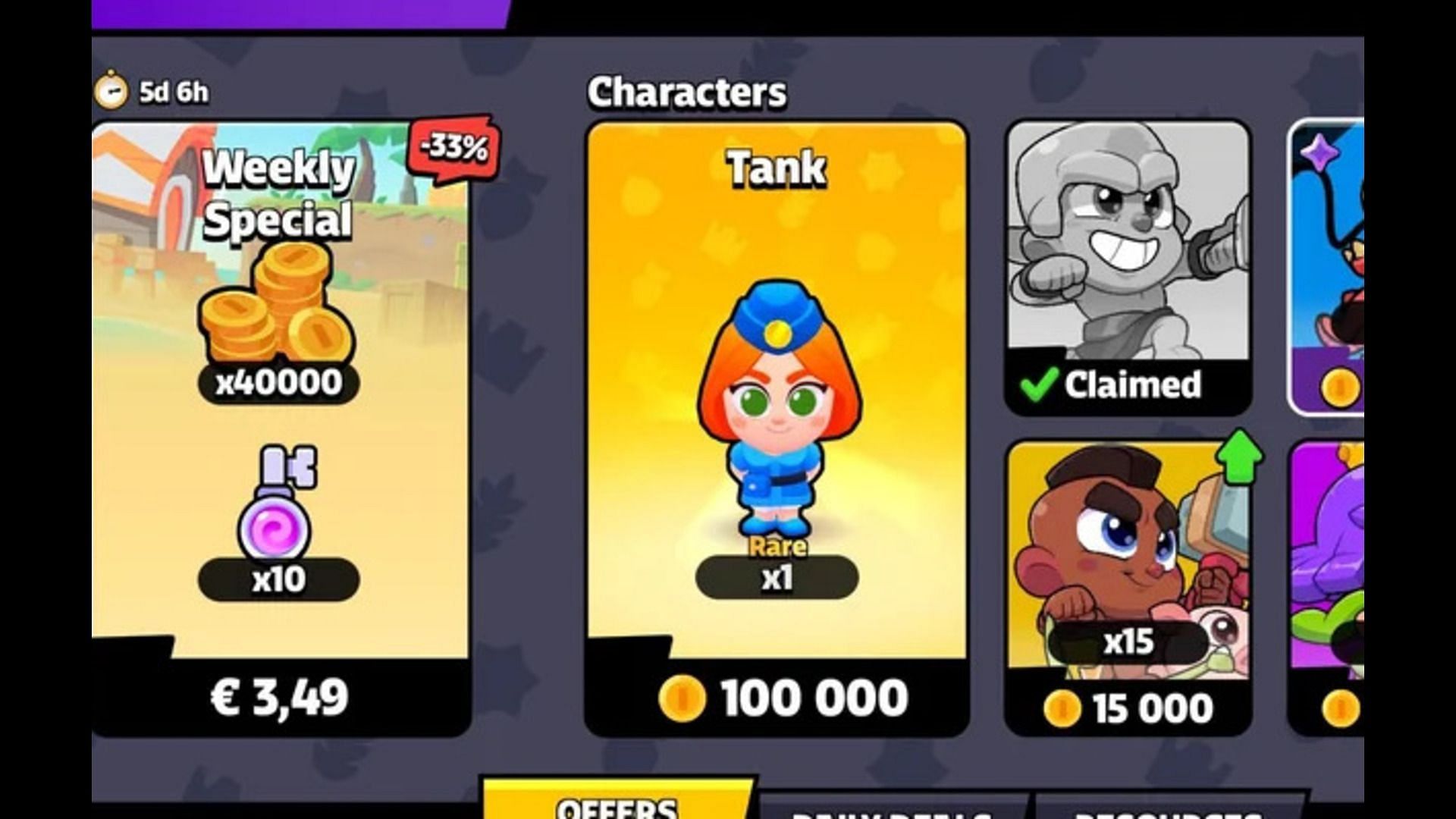 Tank makes her mark as one of the best Squad Busters characters (Image via Supercell)