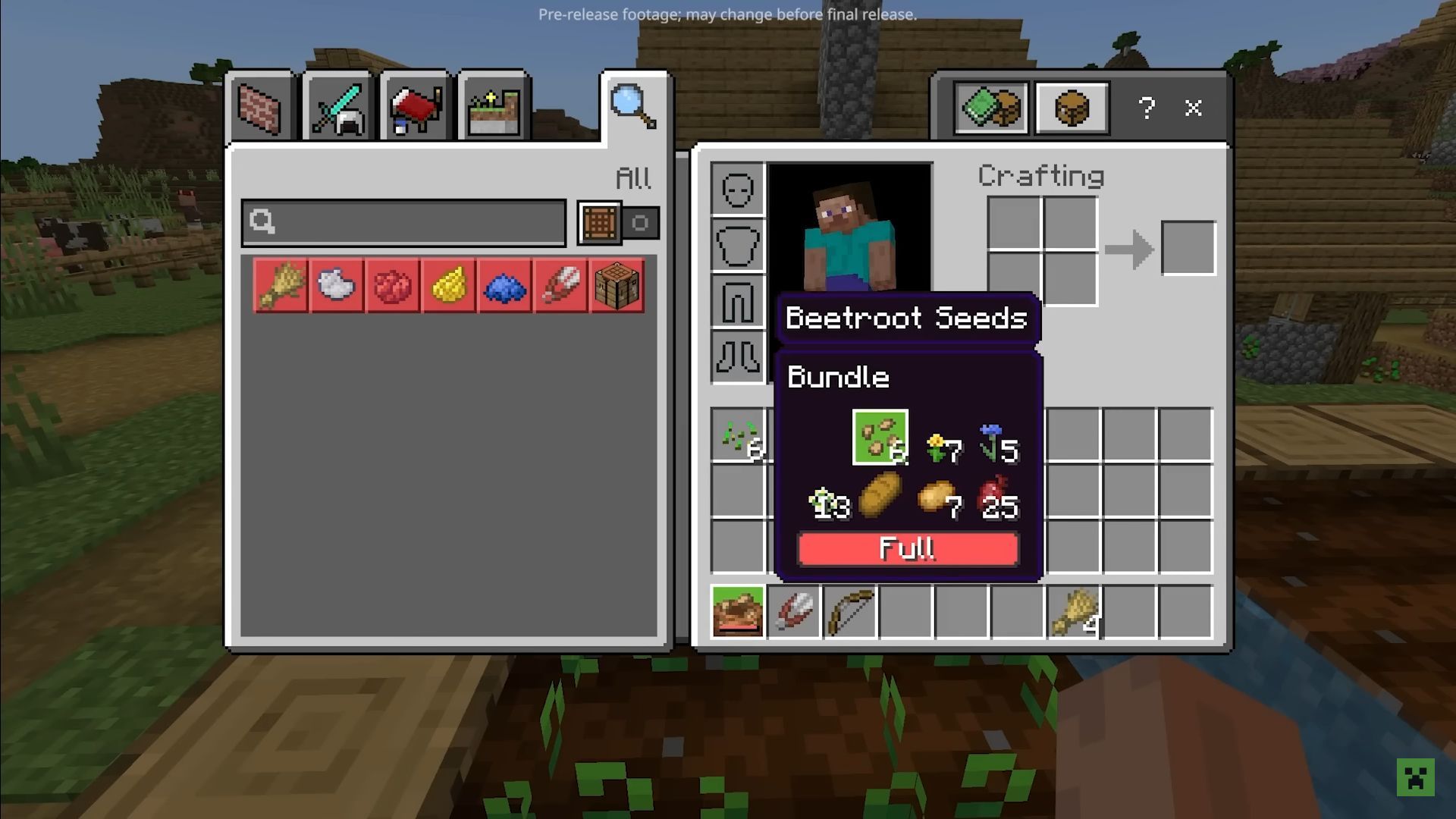 Bundle&#039;s management will be key to how useful and popular it will be (Image via Mojang Studios)