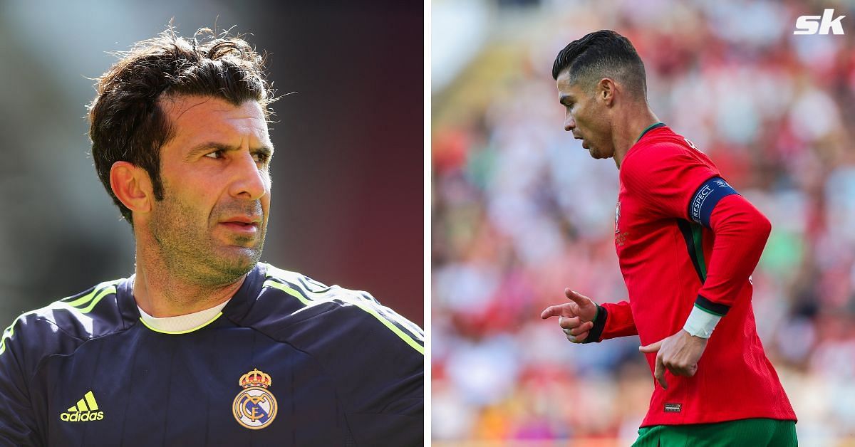 Luis Figo (left) and Cristiano Ronaldo