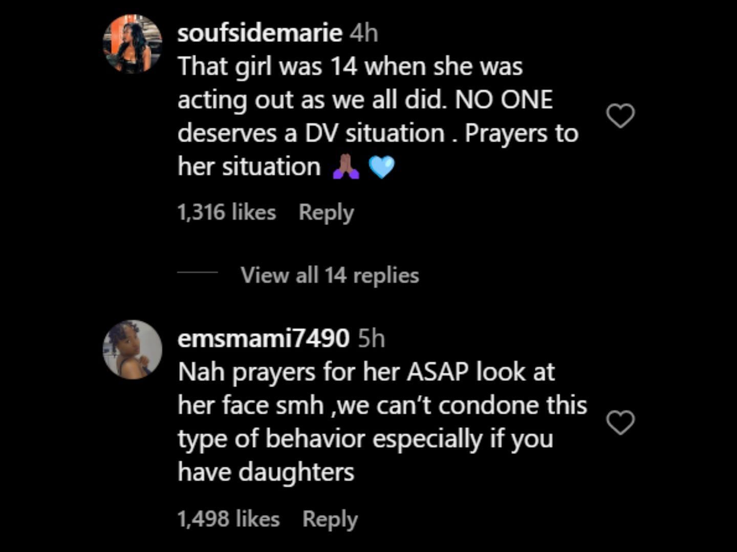 Netizens condemn Bhabie&#039;s physical abuse and extend their support. (Image via Instagram/The Shade Room)