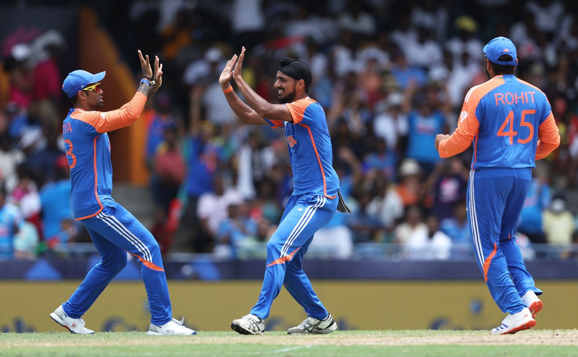 Arshdeep Singh celebrating his wicket (Credits: X/BCCI)