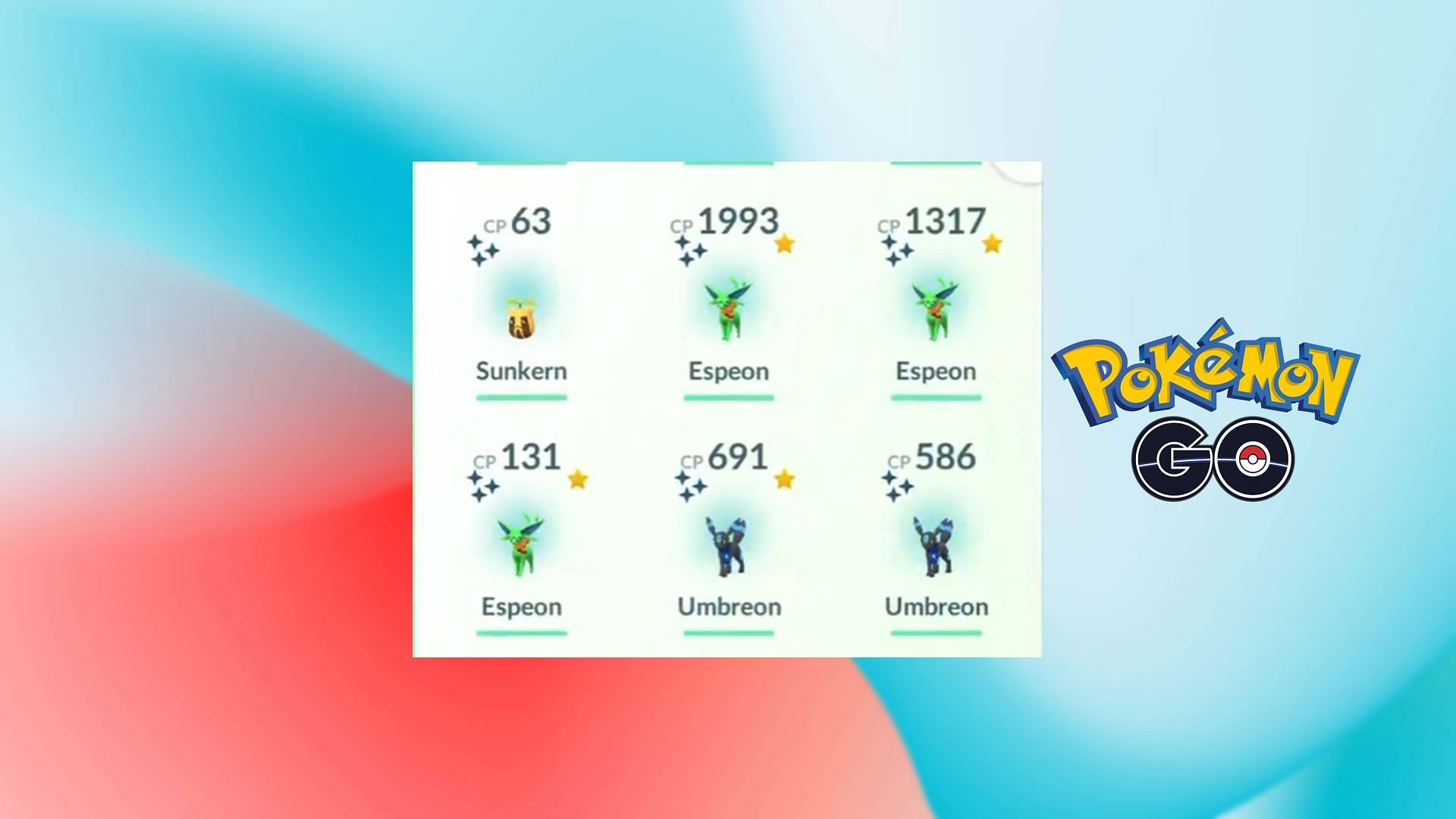 Multiple Shiny Day Scarf Espeon (Image via Niantic)