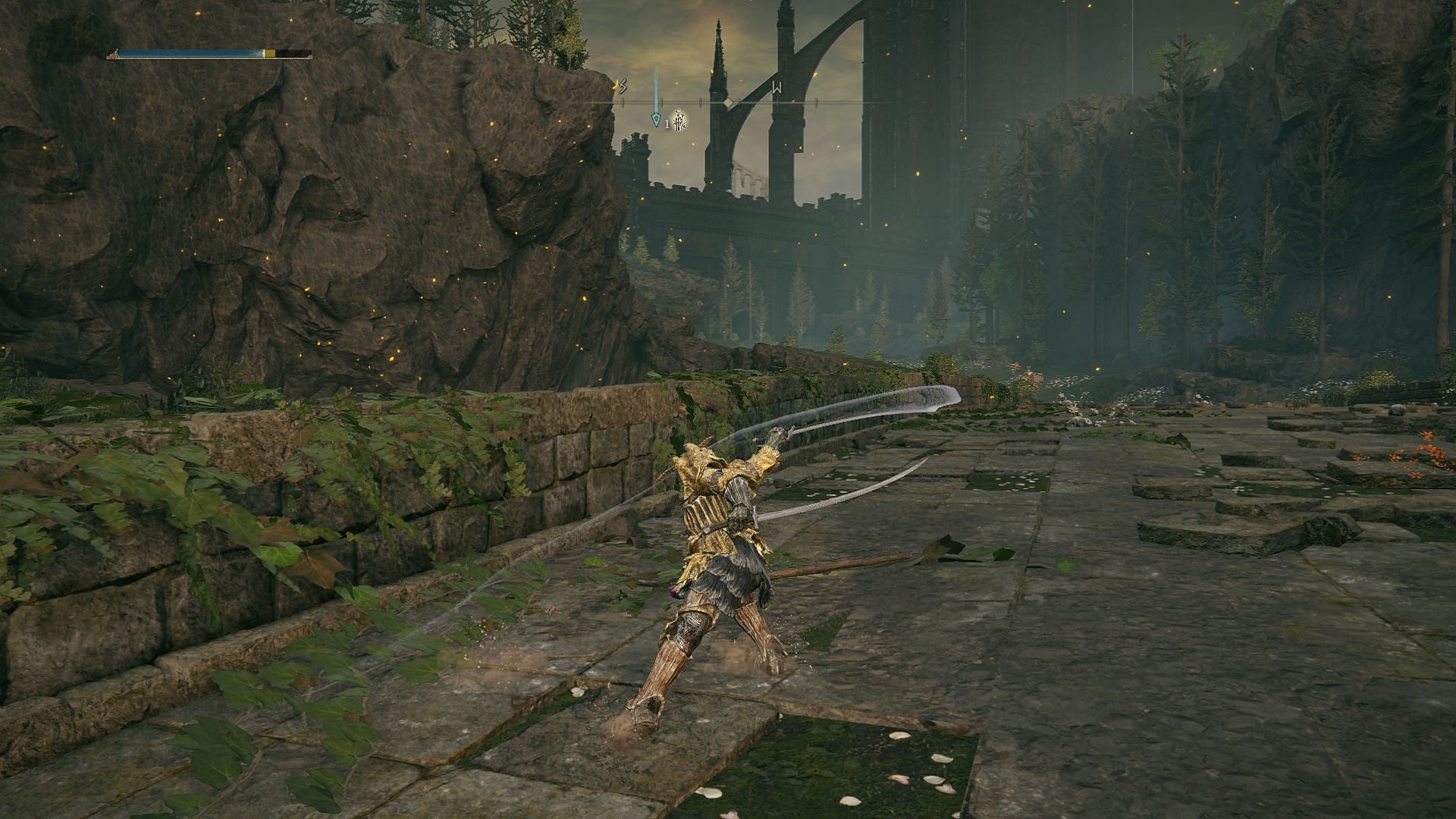 Backhand Blade&#039;s Ash of War is excellent for closing distances (Image via FromSoftware)