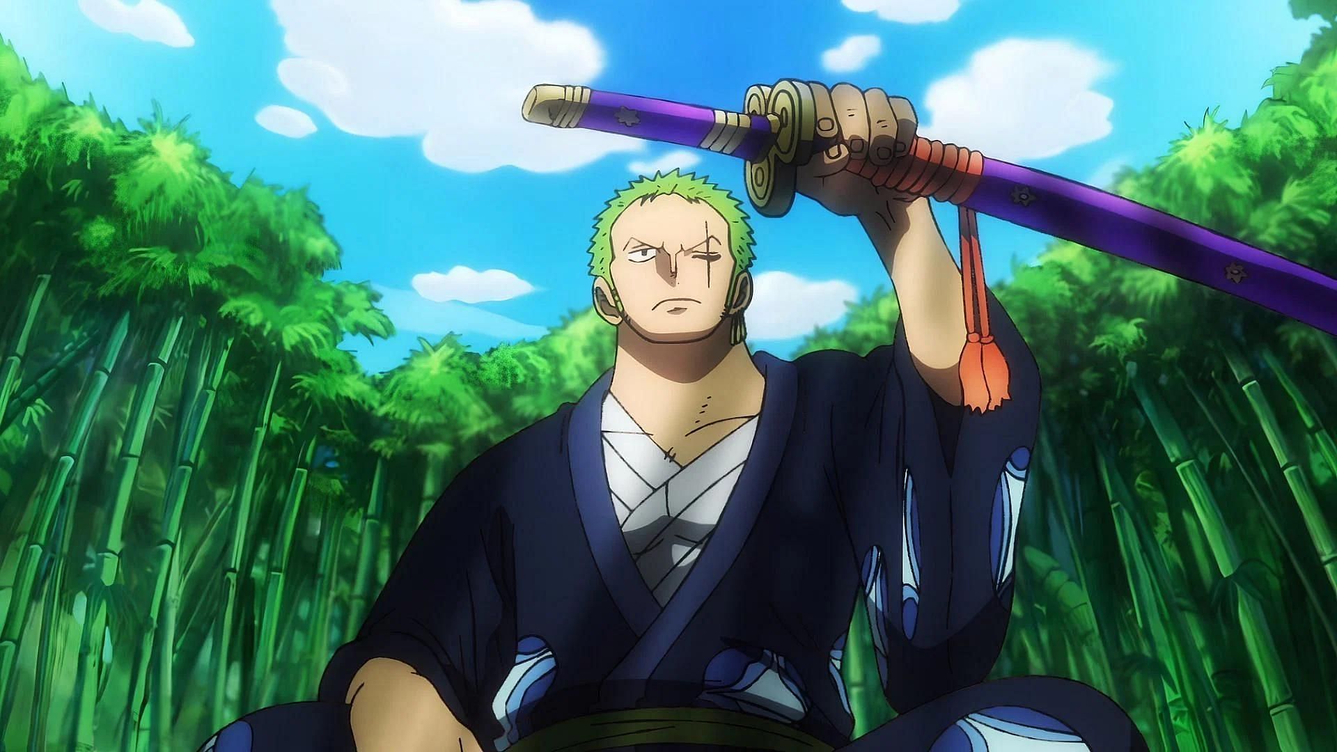 Roronoa Zoro during the Wano Country arc (Image via Toei Animation)