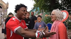 IShowSpeed tricks an old woman into calling him the "N-word" in Denmark