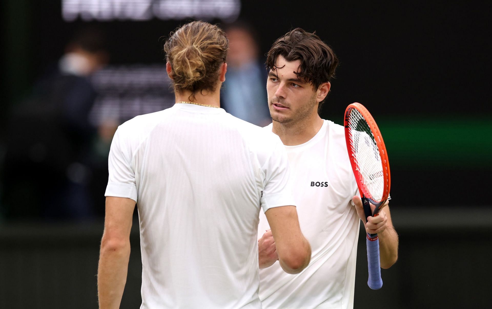 Alexander Zverev and Taylor Fritz pictured at Wimbledon 2024