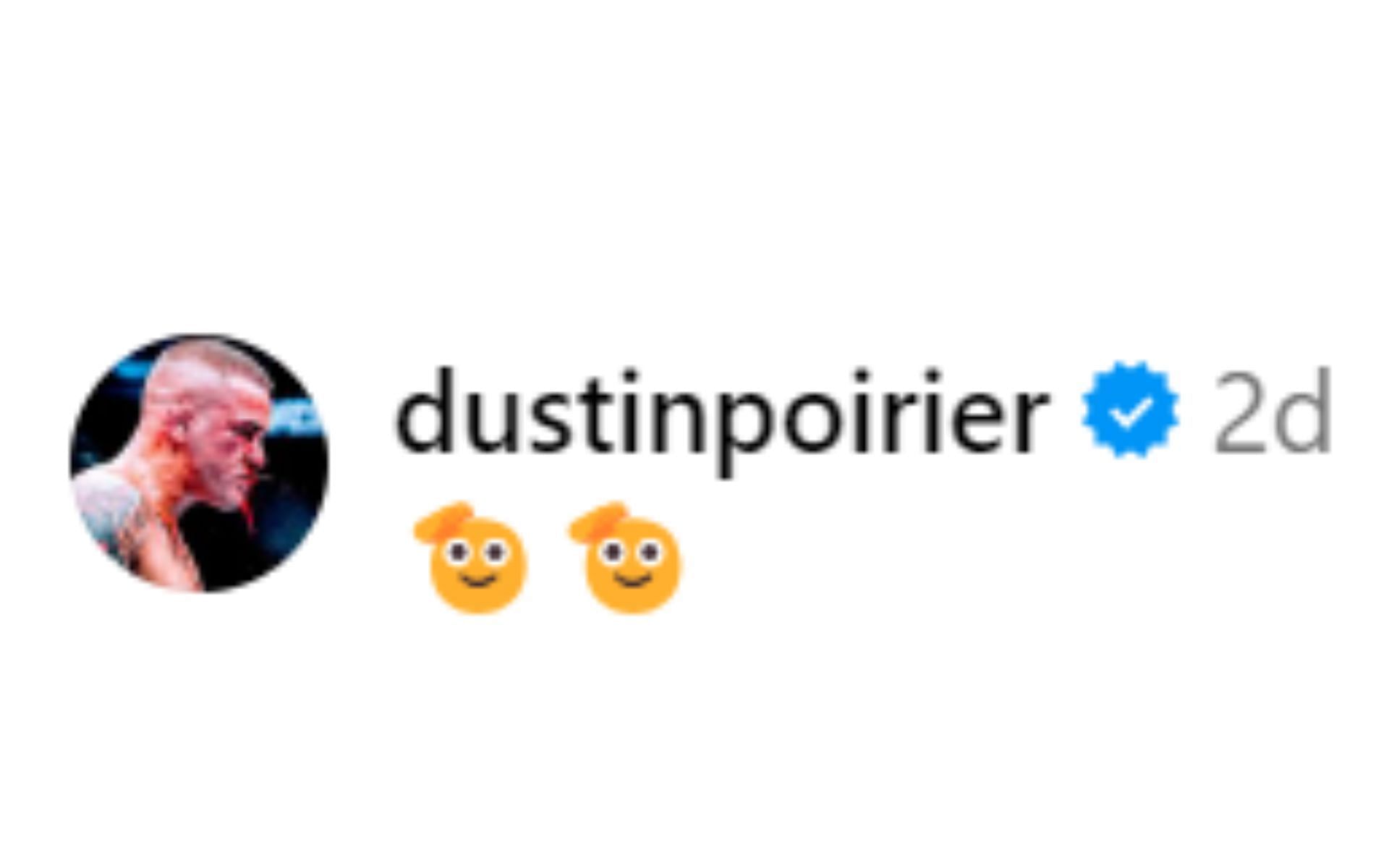 Dustin Poirier&#039;s response