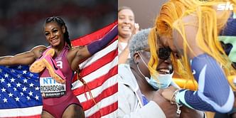 "Brought a tear to my eye"; "Beautiful and Inspirational" - Fans react to Sha'Carri Richardson's grandmother posing with Olympian's Nike poster