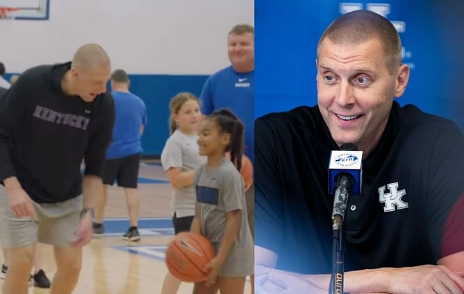 PHOTO: Kentucky HC Mark Pope makes young fan's day with special gesture during 2024 Peach Jam