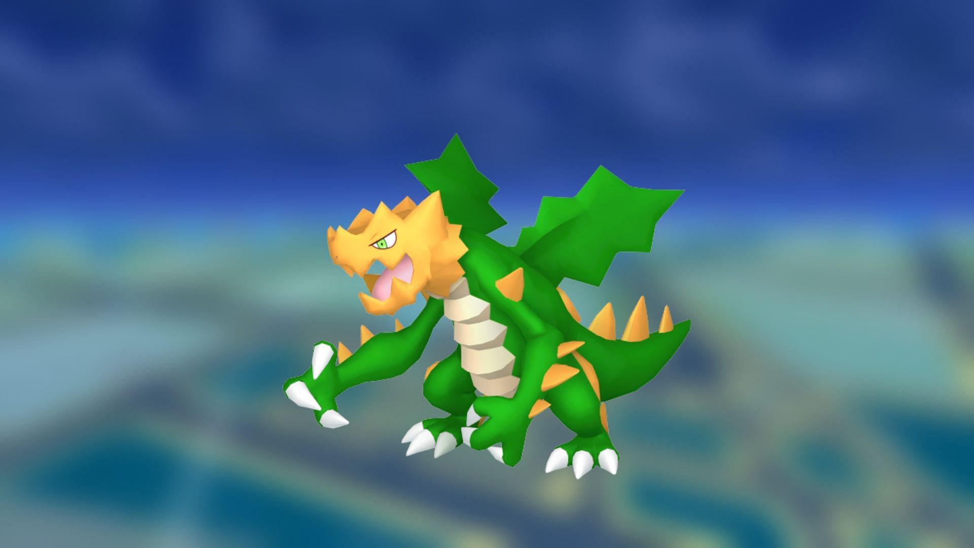 Druddigon&#039;s color scheme makes it look more like the Great Pumpkin than a terrifying dragon (Image via The Pokemon Company)