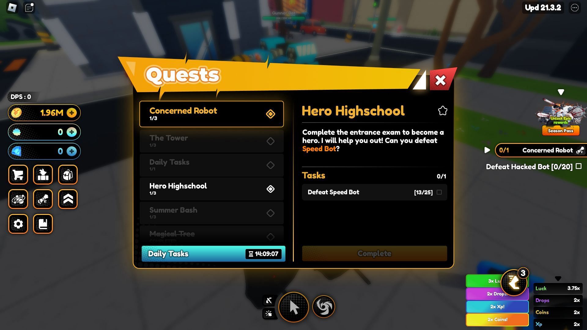 The Hero High School quest (Image via Roblox)