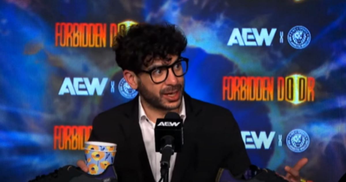 Tony Khan at 2024 Forbidden Door presser [Credits: AEW YouTube]