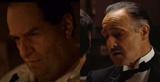 Michael Marino inspired by Fredo from The Godfather and injured birds for Colin Farrell’s look in The Penguin