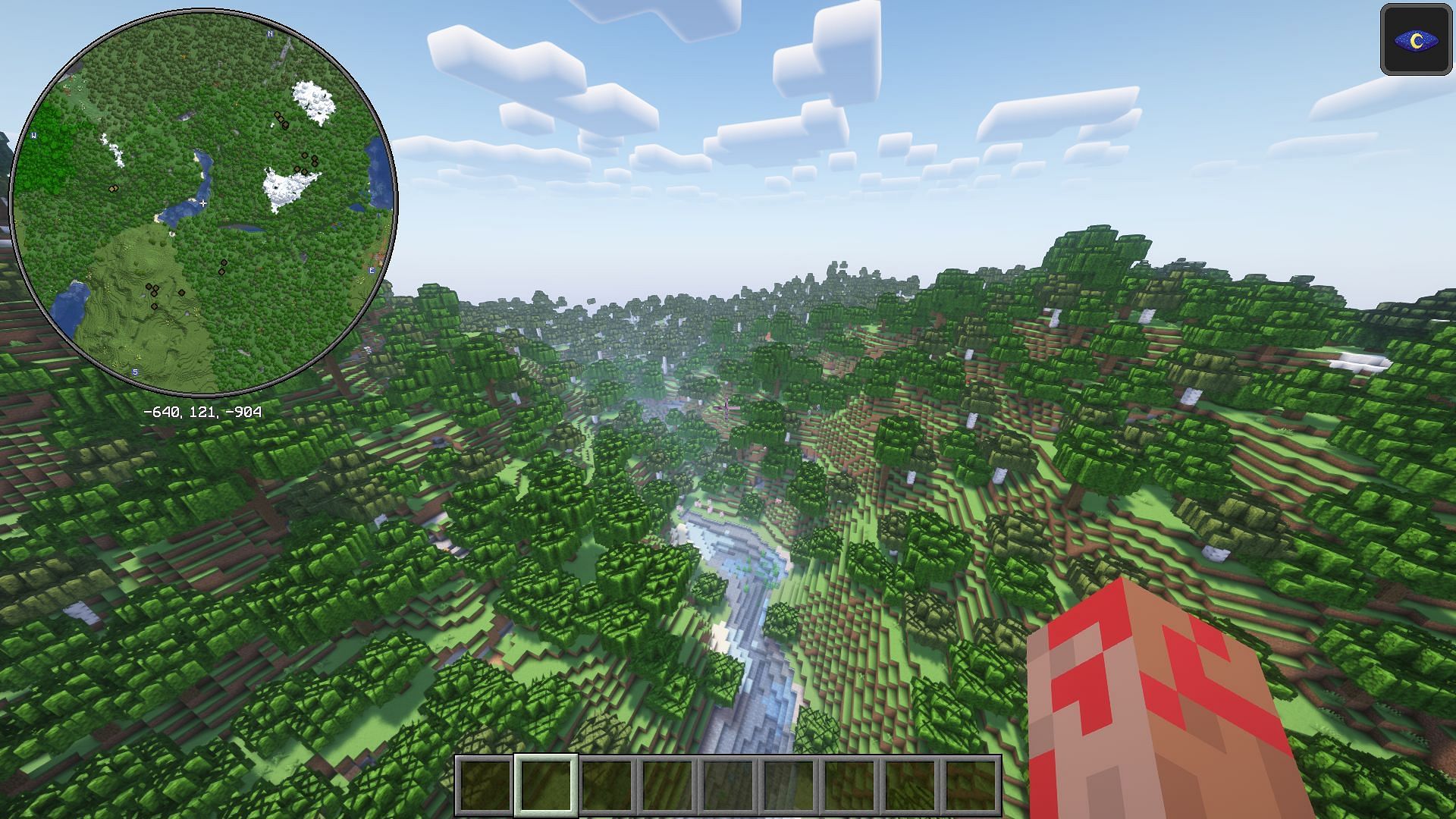 Find biomes and structures with ease (Image via Mojang Studios)