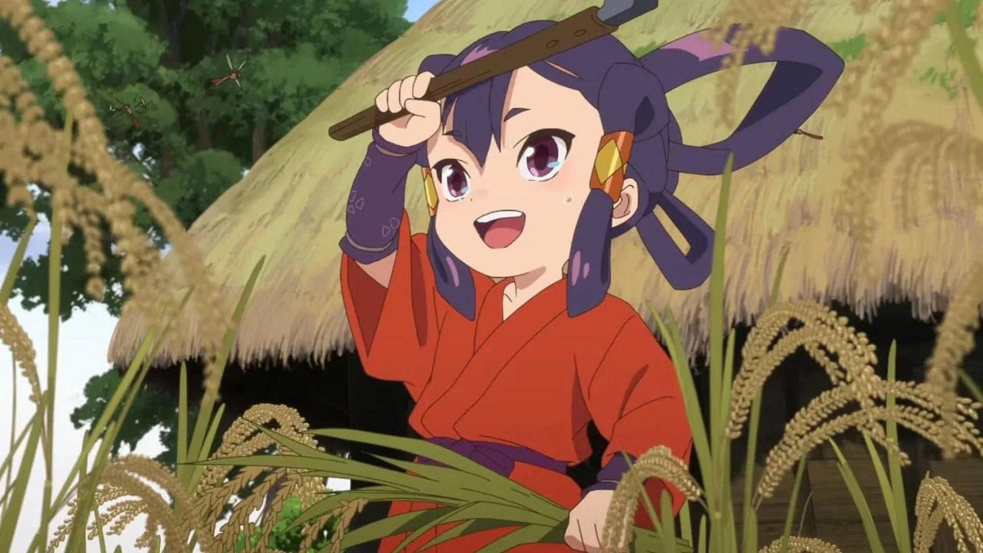 Sakuna as shown in the anime (Image via Studio P.A. Works)