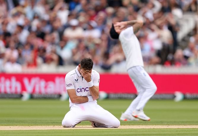 [Watch] James Anderson makes an absolute meal of a simple catch during ENG vs WI 1st Test; misses fitting farewell