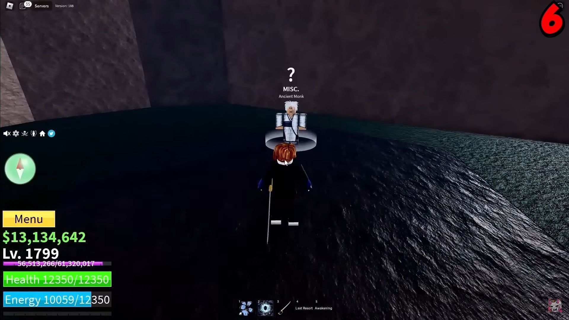 Ancient Monk is in the Third Sea (Image via Roblox || Koopekool on YouTube)