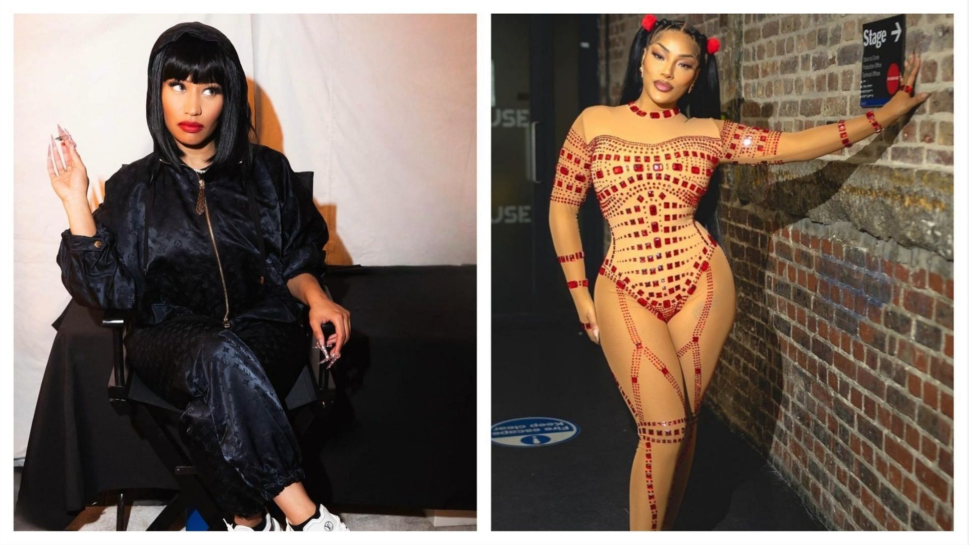 Nicki Minaj and Stefflon Don had a beef in 2018, (Images via @nickiminaj and @stefflondon/Instagram)  