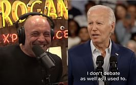 Joe Rogan humorously mocks and imitates President Joe Biden: "The guy locks up like Windows 95"
