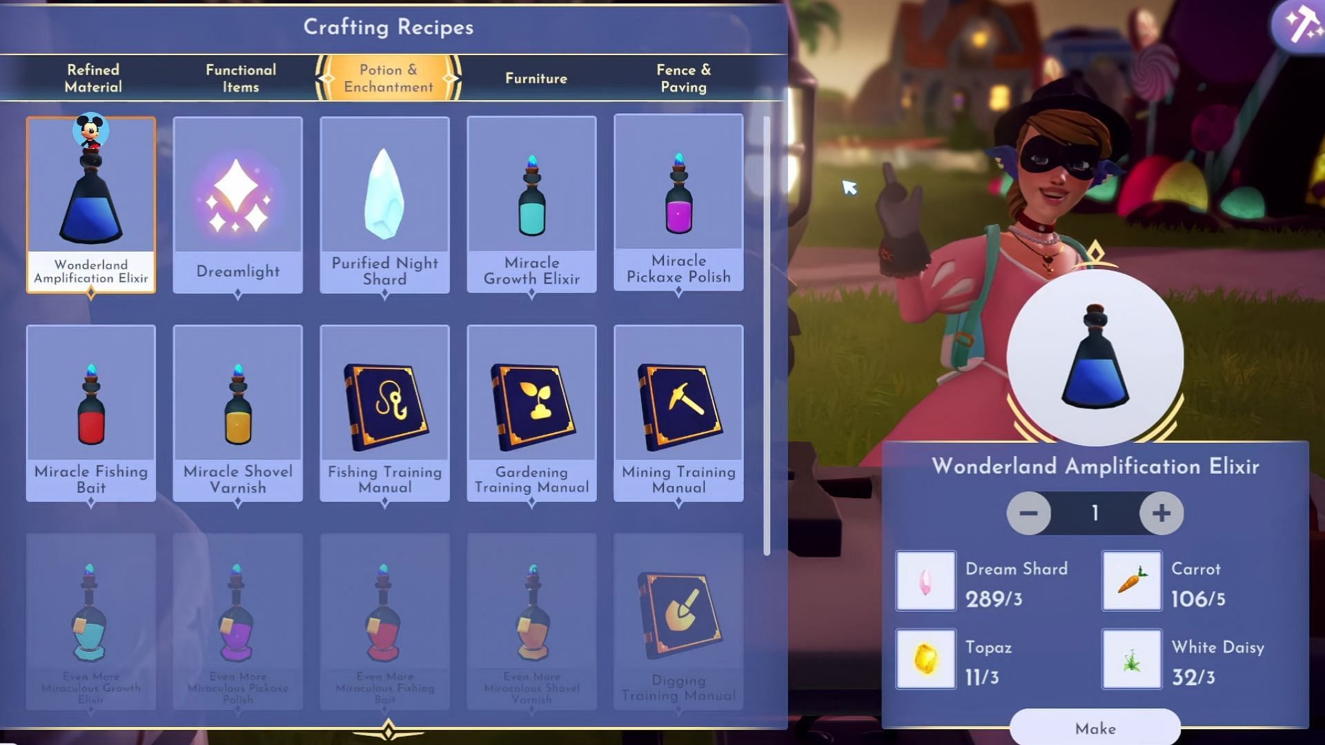 The Elixir can be crafted using these ingredients (Image via Gameloft || YouTube@Bek)