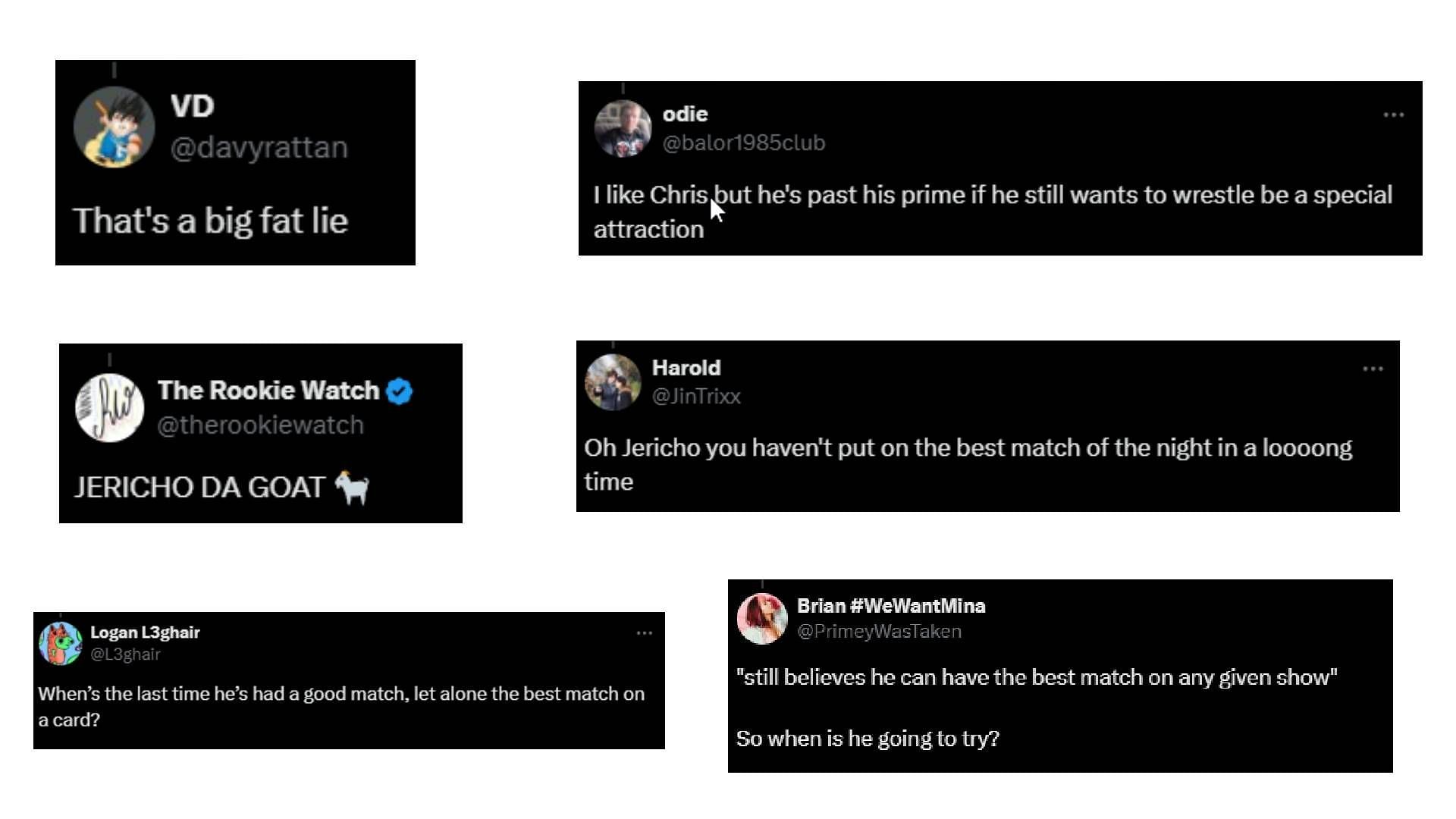 Screengrab of fan reactions [Screengrab via WrestlePurists on X]