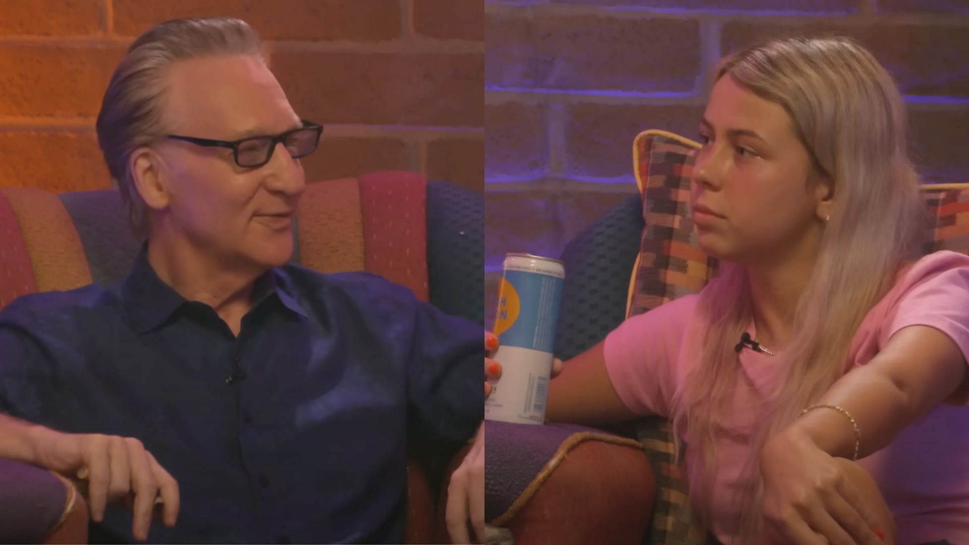 Bill Maher and Haliey Welch in Club Random Podcast (Image via Club Random Podcast/YouTube)