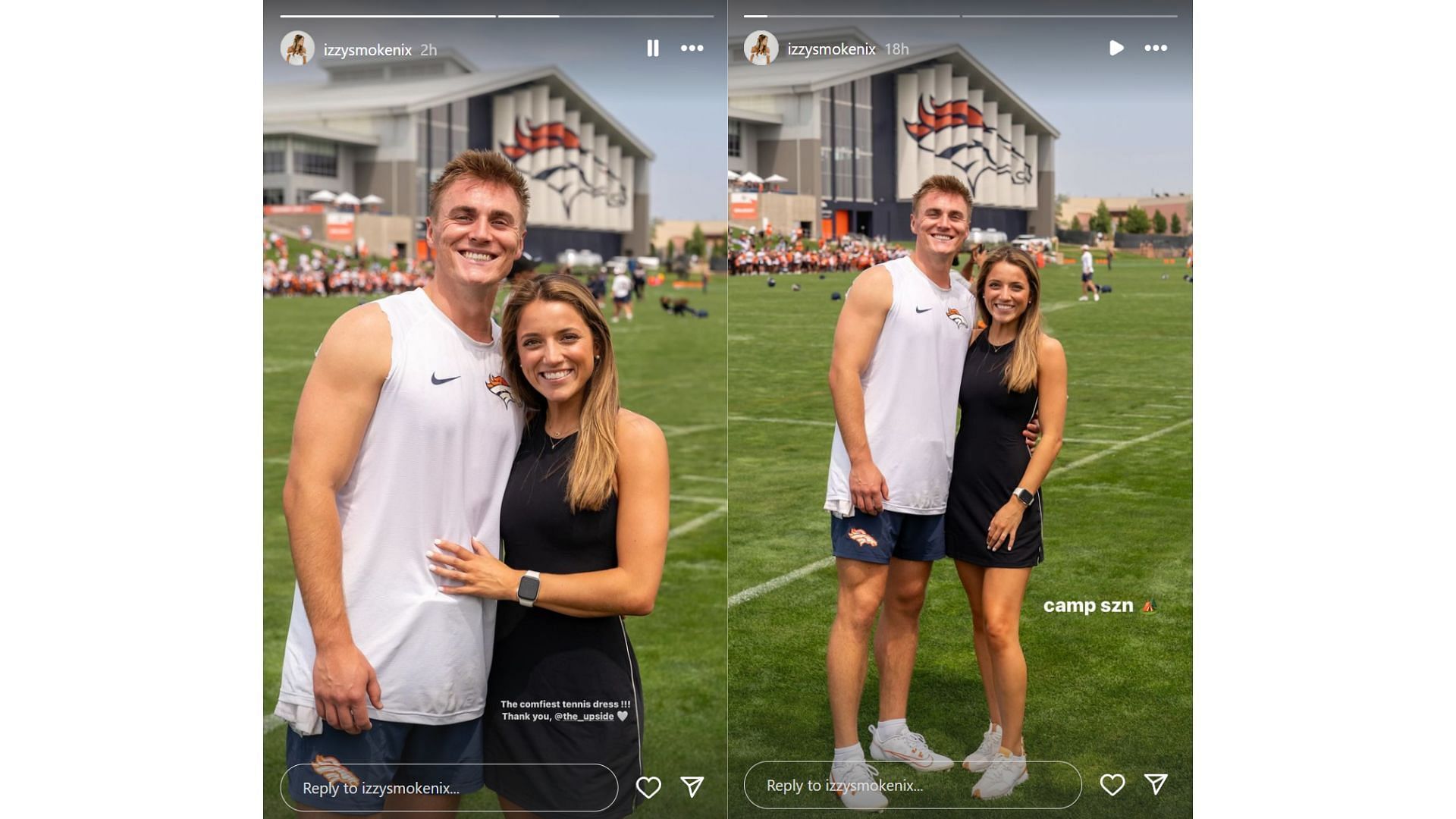 Bo Nix's Wife Izzy Joins QB At Broncos Training Camp As Rookie Kicks ...