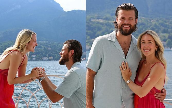 In Photos: Hurricanes' Spencer Martin's makes a heartwarming proposal to longtime love Danielle at Lake Como, Italy