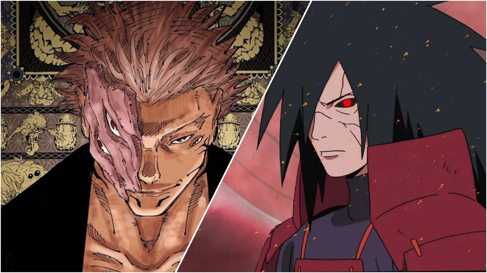 Jujutsu Kaisen and Naruto fandom at war over an unexpected Madara vs. Sukuna comparison (image via Sportskeeda)