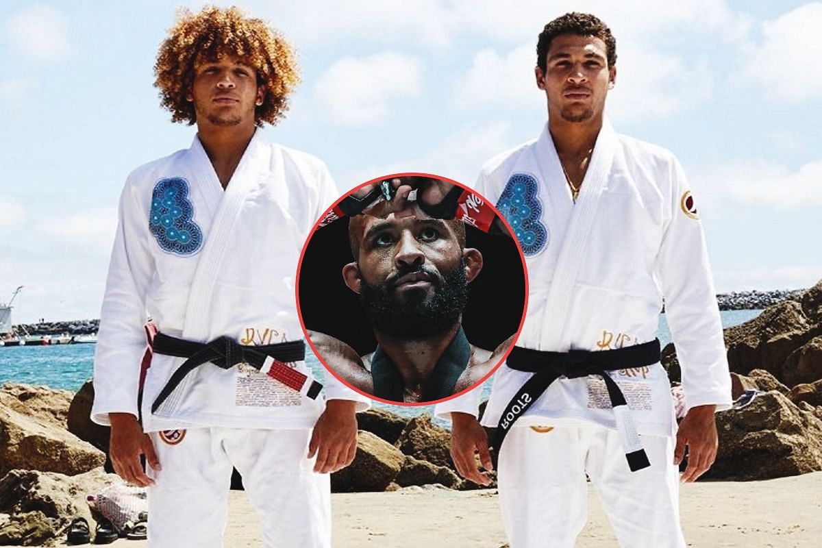 (left to right) Kade Ruotolo, Demetrious Johnson, and Tye Ruotolo 