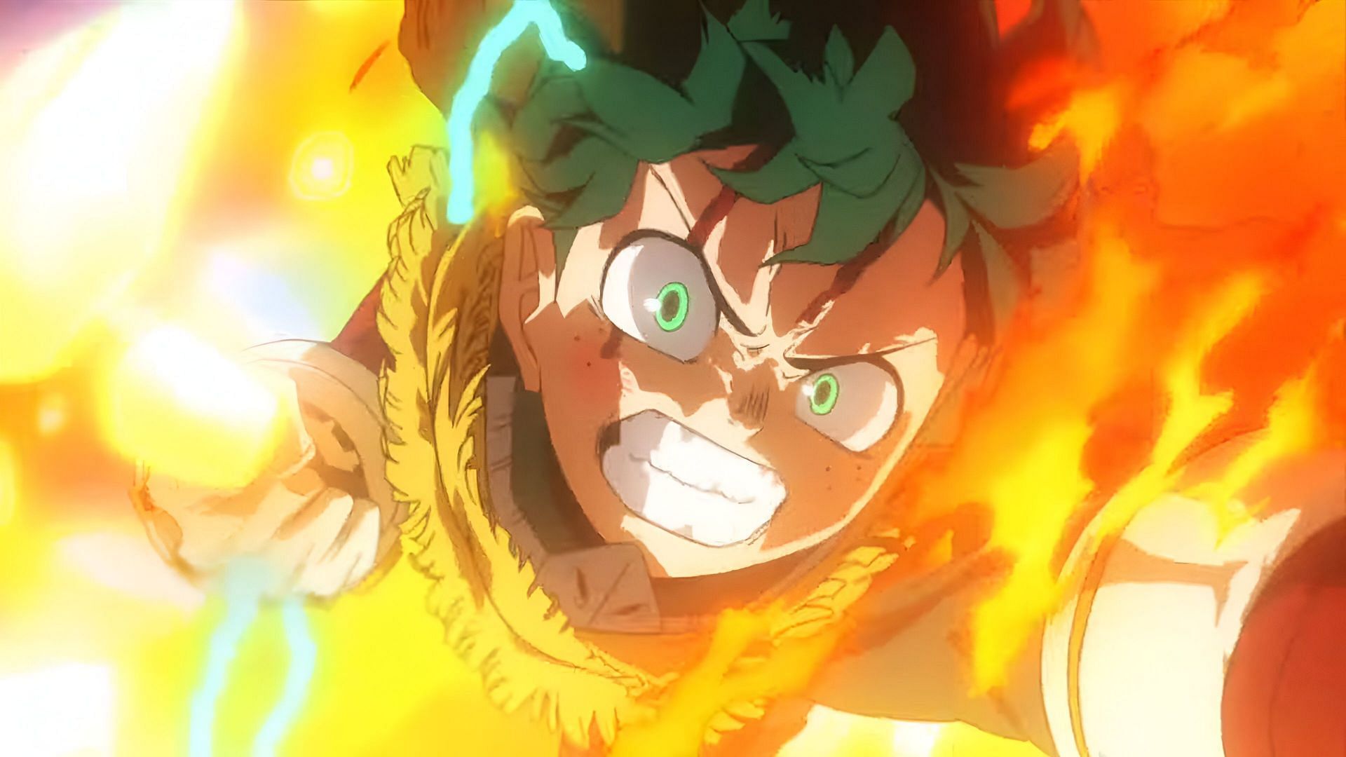 Deku, as seen in the My Hero Academia anime (Image via BONES)