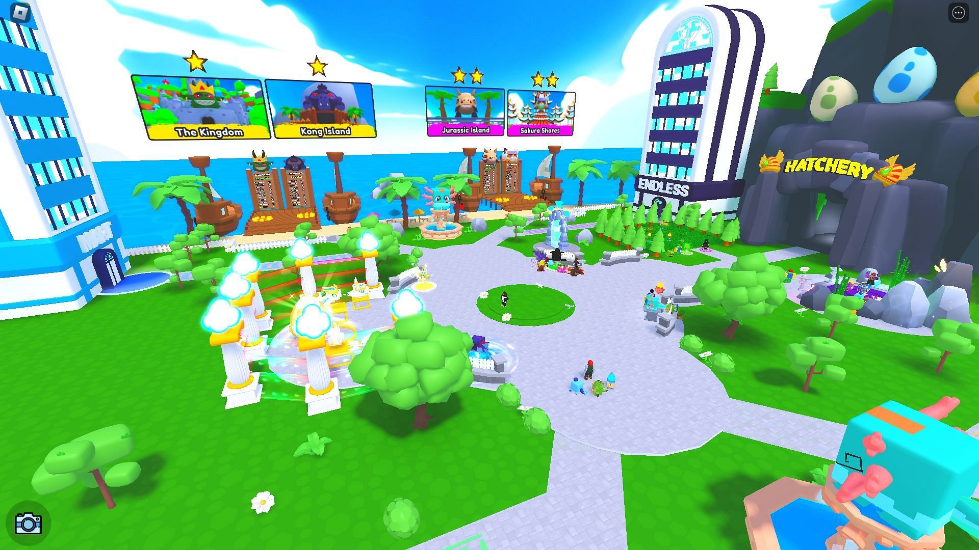 The hub world (Image via Roblox)