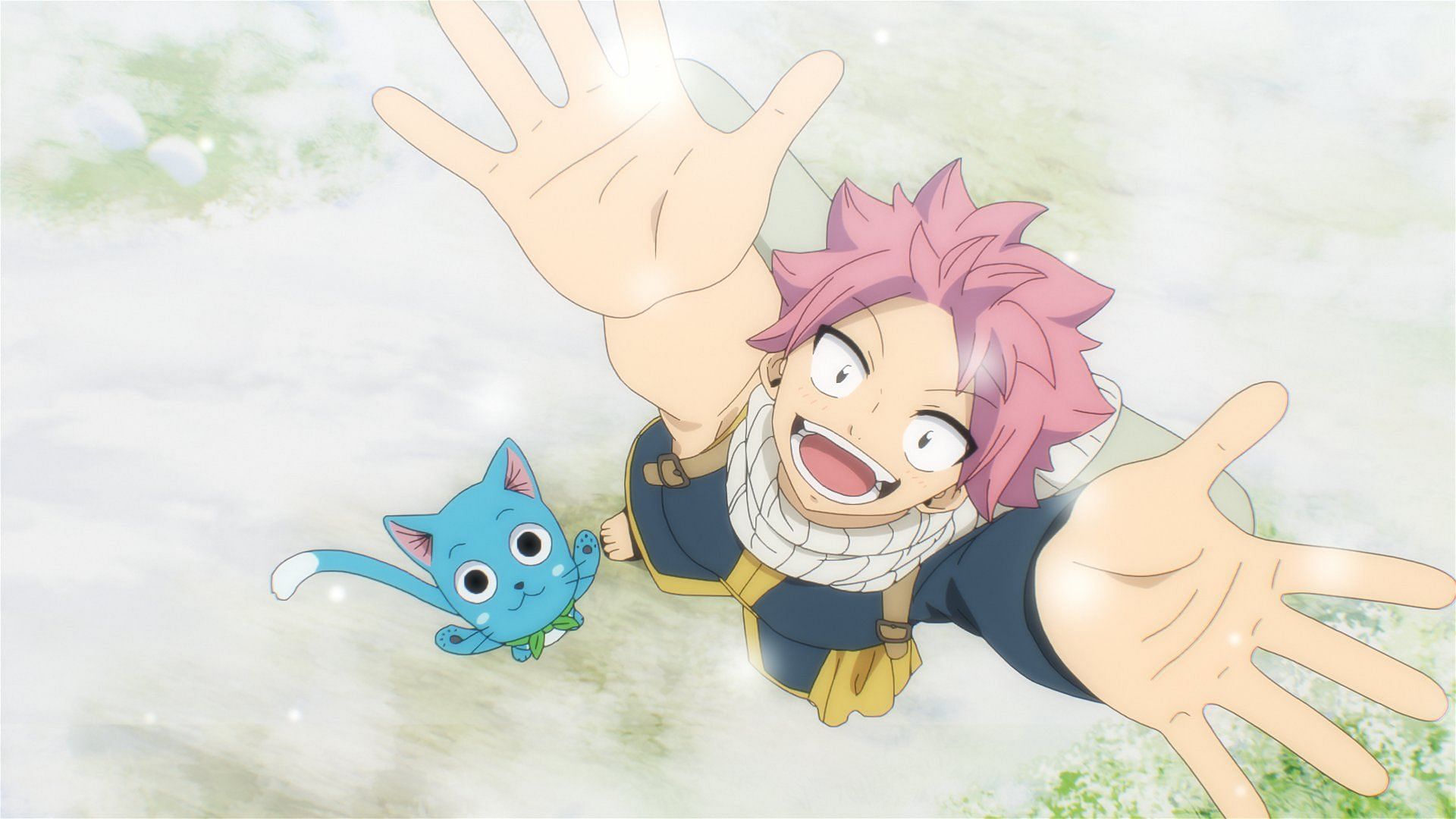 Natsu and Happy as seen in the first episode of the series (Image via J.C. Staff)