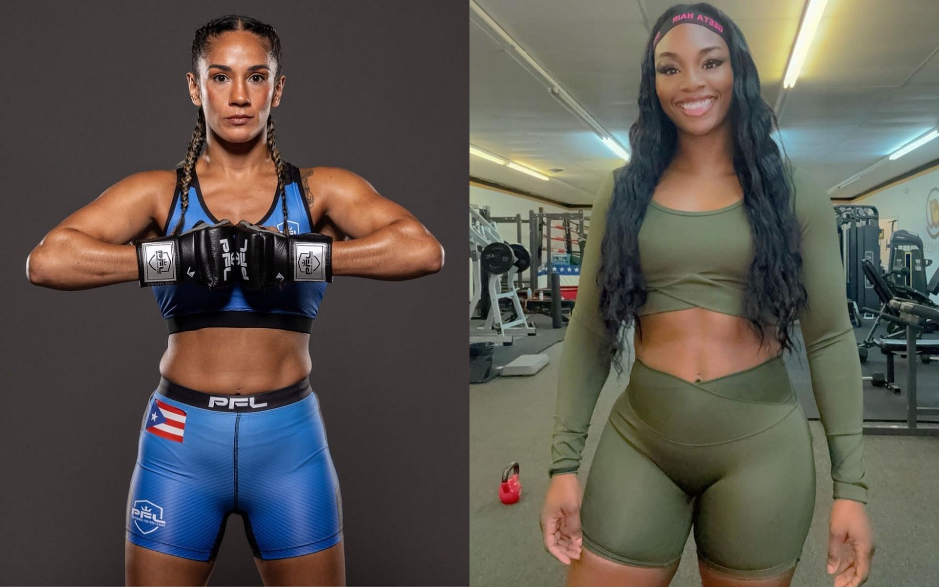 Amanda Serrano (left) reacts to Claressa Shields (right) leaking their conversation. [Images courtesy: @serranosisters and @claressashields on Instagram]