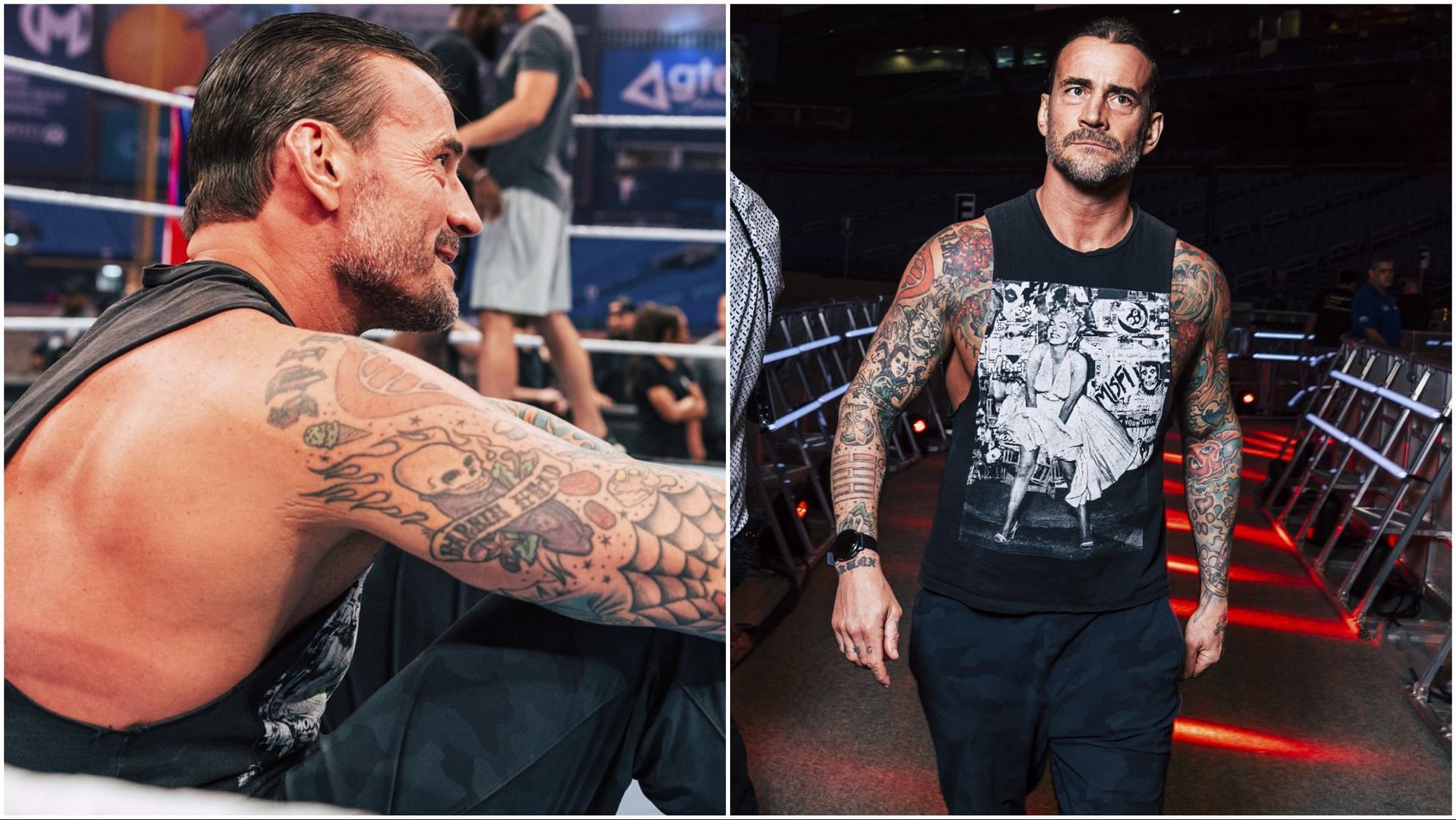 CM Punk behind the scenes at the 2024 WWE Royal Rumble