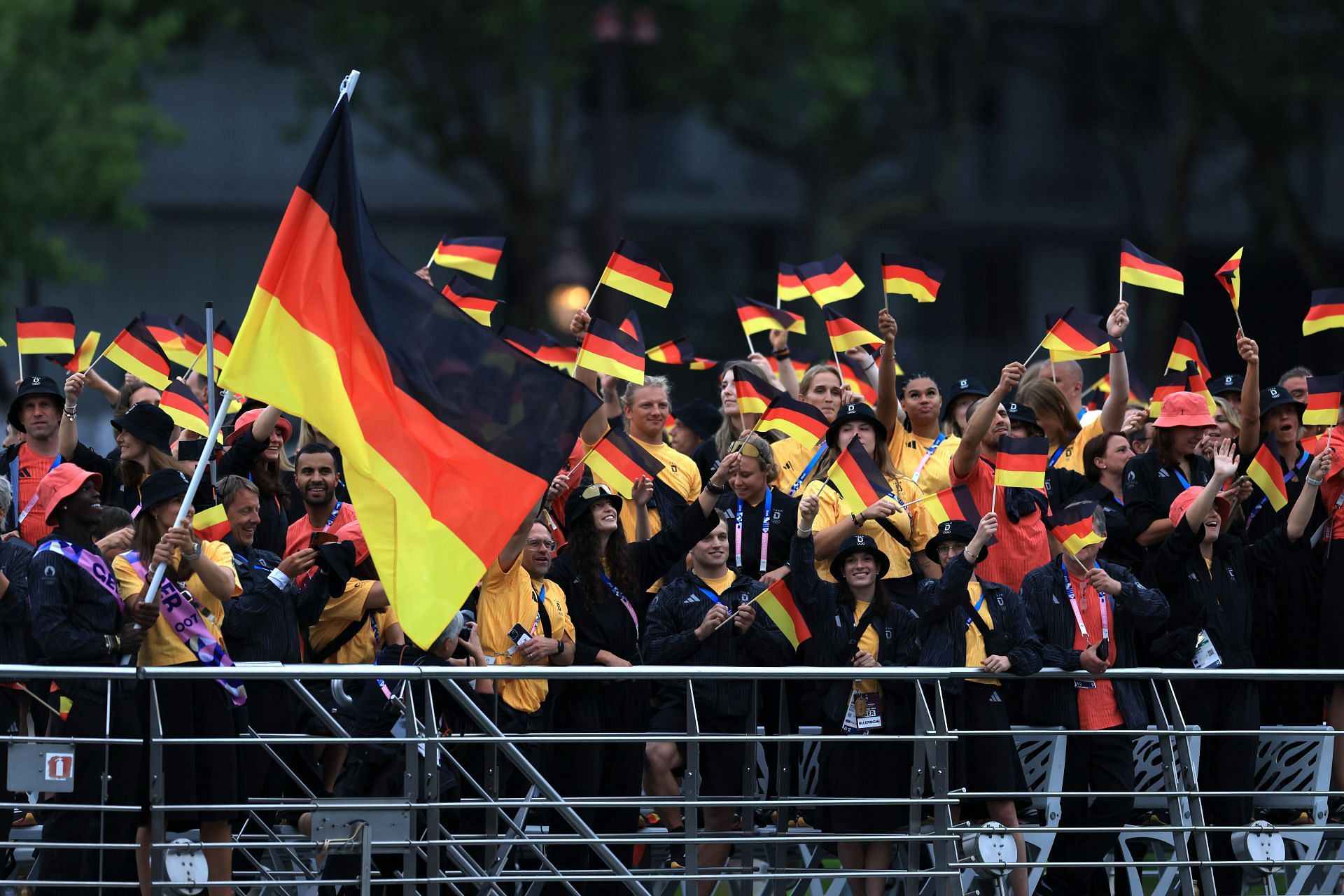 Members of the German contingent at the 2024 Olympic Opening Ceremony (Source: Getty)