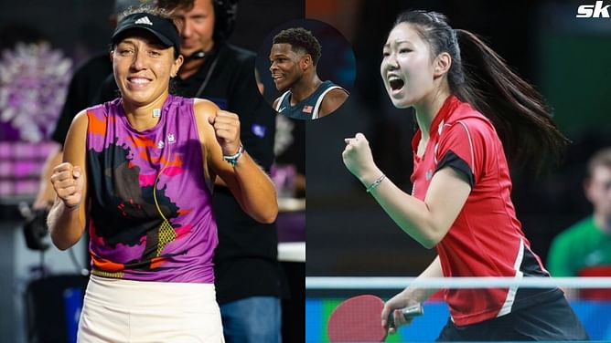 Jessica Pegula celebrates Olympic Village 'roomie' Lily Zhang's 3R win at Paris 2024, where basketball star Anthony Edwards was also in attendance