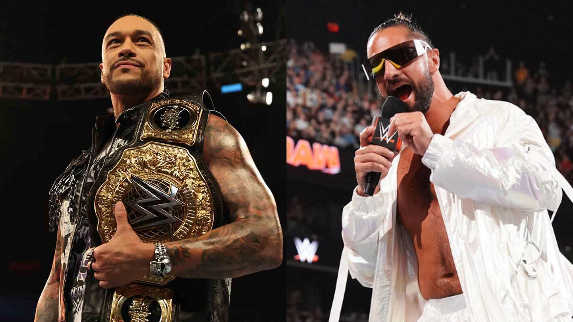 Priest and Rollins will square off tomorrow night at Money in the Bank. [Photos: WWE.com]