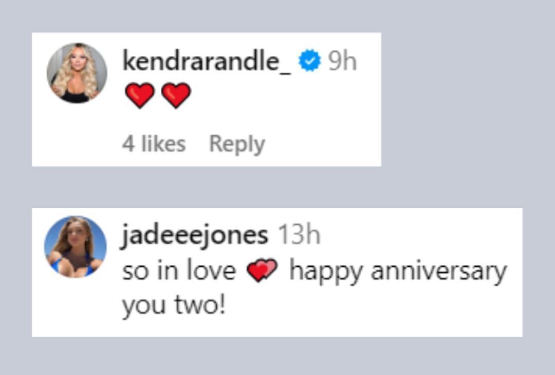 NBA stars&#039; partners shower love on the anniversary post (Image: Ali Marks Instagram)