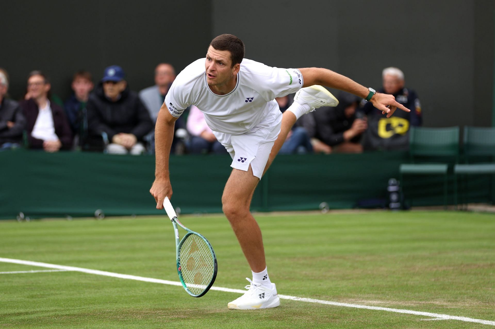 Hubert Hurkacz at the 2024 Wimbledon. (Photo: Getty)